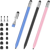 Stylus Pen for Touchscreen, 3-in-1 Rubber Disc Stylus, High Sensitivity and Precision, Universal Stylus Pen Compatible for Ipad,iPhone Android Kindle All Capacitive Tablets