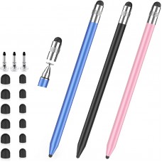 Stylus Pen for Touchscreen, 3-in-1 Rubber Disc Stylus, High Sensitivity and Precision, Universal Stylus Pen Compatible for Ipad,iPhone Android Kindle All Capacitive Tablets