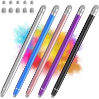 Stylus Pen for Touchscreen, 5 Pack Dual Fiber Stylus, High Sensitivity and Precision, Universal Stylus Pen for Android, Ipad,iPhone, Galaxy Microsoft Surface,Kindle All Capacitive Touch Screens